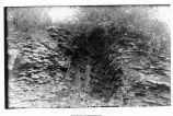 Folded and fissured limestone, Brandon, Iowa, late 1890s or early 1900s