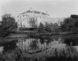 Memorial Union reflected in Lake LaVerne, 1929