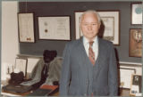 Earl O. Heady with his awards, August 1983