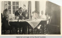 Burden family in dining room