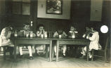 Children drinking milk, The University of Iowa, ca. 1920