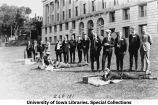 Cadets receiving marksmanship training on the Pentacrest, The University of Iowa, 1922