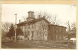 Southeast view of Mechanics' Academy with addition, the University of Iowa, 1890