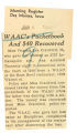 WAAC's pocketbook and $40 recovered