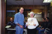 2001 Todd Heckenberg presents award to Myranell Dockendorff