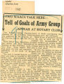 Tell of goals of army group