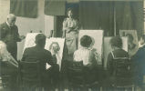Students sketch a model in Cumming Studio in the Physics building, The University of Iowa, 1900s