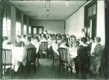 Students in a Currier Hall dining room, The University of Iowa, 1910s
