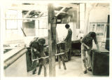 Stagecraft workshop, The University of Iowa, 1920s