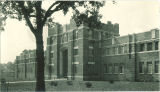 Quadrangle Hall east entrance, the University of Iowa, October 1923