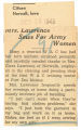 Mrs. Lawrence sews for army women