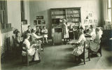 Elementary music class in Old Dental Building, The University of Iowa, 1919