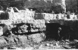 Galena Limestone at level of "Cap Rock", Dubuque, Iowa, late 1890s or early 1900s