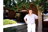 Man Outside District Building 