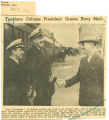 Teachers college president greets Navy men