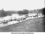 Wagons and horses, Iowa City, Iowa, between 1880 and 1900