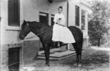 Woman on horse at the Knoll