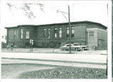Close Hall after fire with basement, first floor, and temporary roof, The University of Iowa, 1954