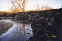1998  Reshaped stream bank on Robert Yeager property reinforced with rock rubble
