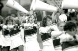 Cheerleaders performing at the Homecoming Game, 1985