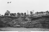 Folded and tilted purple limestone, Hot Springs, S. D., late 1800s or early 1900s