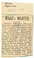 WAAC's wanted