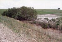 Water runoff drainage area in fields