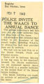Police invite the WAACs to annual dance