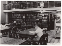 013. Reading Room in 1965 at the Fairfield, Iowa Public Library