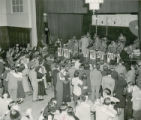 Couples dancing to the Elliot Lawrence Band at the Homecoming Dance, 1948