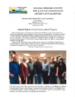 Cherokee County Soil Conservation District Annual Report - 2015-2016