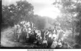 Professor Samuel Calvin and class at Solon, Iowa, 1900