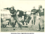 Football game on Iowa Field, The University of Iowa, 1917 or 1919