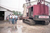 1993 Flood water being piped into the Iowa River