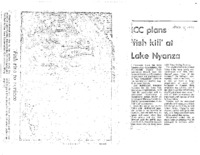 ICC Plans Fish Kill 
