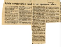 1978 - Public Conservation Meet is for Opinions, Ideas