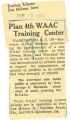Plan 4th WAAC training center