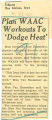 Plan WAAC workouts to 'dodge heat'