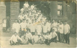 Freshmen dental students after class scrap, The University of Iowa, 1911