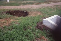 Alfred Parcel structure site after heavy rain damage.