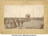 Curtis Dey competing in high jump, The University of Iowa, 1894
