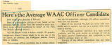 Here's the average WAAC officer candidate