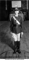 Drill team commander wearing infantry insignia and sabre, The University of Iowa, 1930