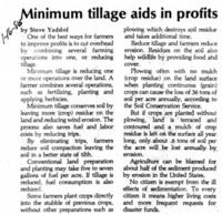 Minimum Tillage Aids In Profits