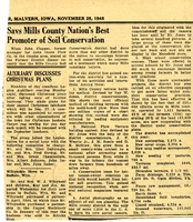 0127a . Mills County Soil Conservation "Nation's Best" Newspaper Article