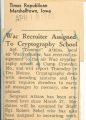 WAC recruiter assigned to crytography school