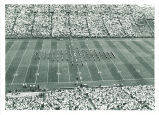 Marching band formation at Iowa vs. Washington football game, The University of Iowa, December 3, 1964
