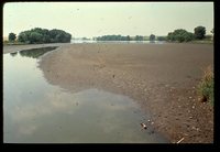 Sediment deposit on Spirit Lake.