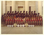 Scottish Highlanders in front of Old Capitol, The University of Iowa, 1973