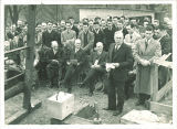Cornerstone-laying ceremony for Gilmore Hall, the University of Iowa, 1934
